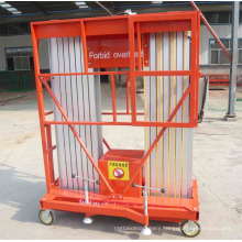 stable hydraulic 2 mast aluminum lift for Working at heights